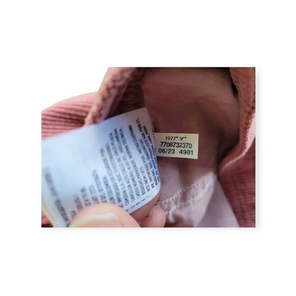 American Eagle pink super high rise baggy wide leg corduroy cargo pants size 6 - Picture 11 of 11